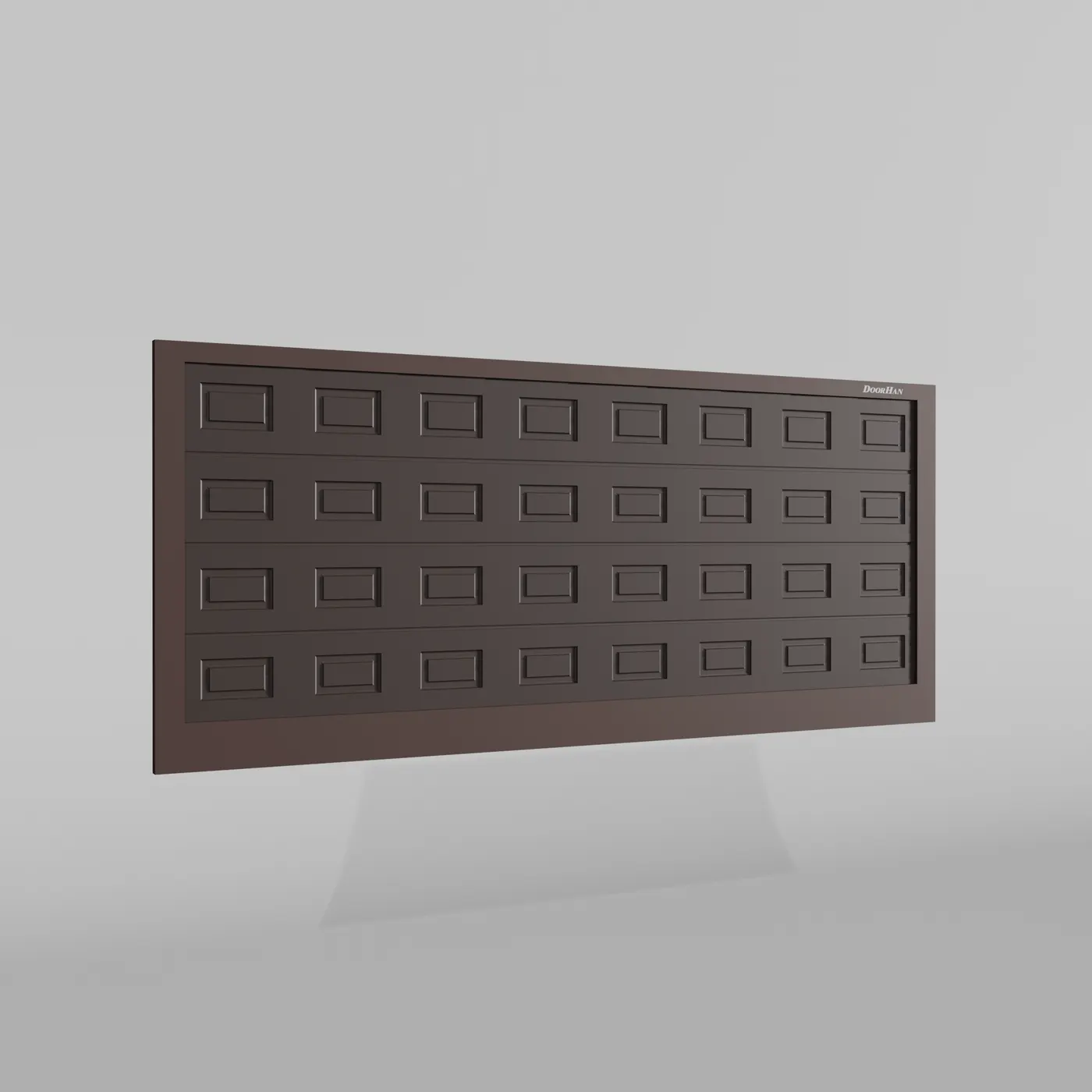 Откатные ворота DoorHan 4800х1200 цвета RAL 8017 (коричнево-красный) с дизайном «филенка» с автоматикой